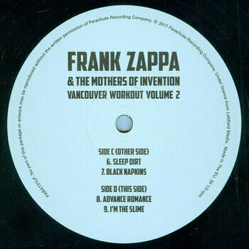 Disque vinyle Frank Zappa - Vancouver Workout (Canada 1975) Vol2 (Frank Zappa & The Mothers Of Invention) (2 LP) - 8