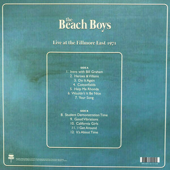 Vinyl Record The Beach Boys - Live At The Fillmore East 1971 (LP) - 2