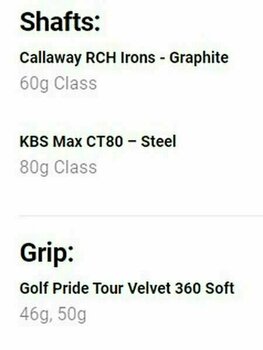 Σίδερο Γκολφ Callaway Big Bertha B21 Irons Graphite Left Hand Regular 5-PW - 15