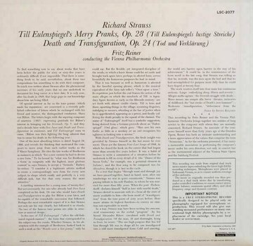 Vinyl Record Fritz Reiner - Strauss: Till Eulenspiegel/Death And Transfiguration (200g) - 3