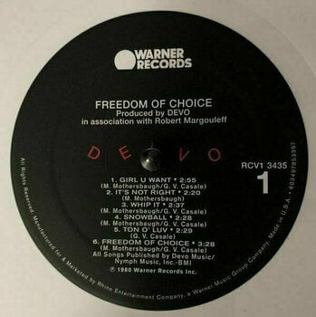 Hanglemez Devo - Freedom Of Choice (White Coloured) (140g) - 7