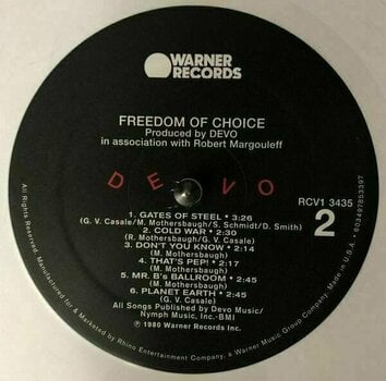 Hanglemez Devo - Freedom Of Choice (White Coloured) (140g) - 9