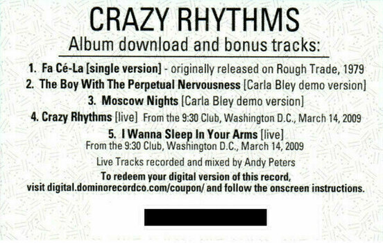 Disco de vinil The Feelies - Crazy Rhythms (LP) - 10