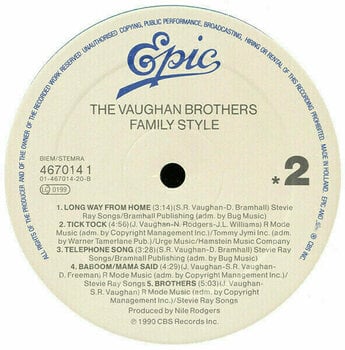 Disco in vinile The Vaughan Brothers - Family Style (Reissue) (200g) (LP) - 3