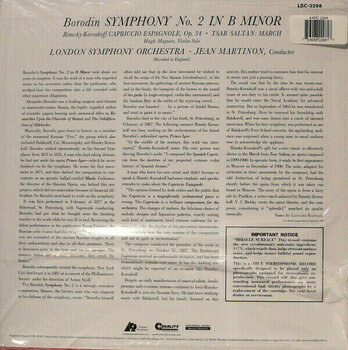 LP Jean Martinon - Borodin: Symphony No. 2/Rimsky-Korsakov: Capriccio Espagnole (LP) (200g) - 3