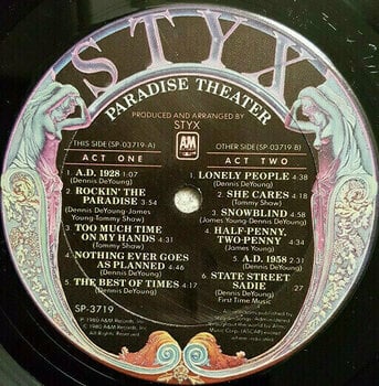 Vinyl Record Styx - Paradise Theatre (2 LP) (180g) - 3