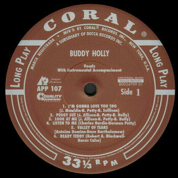 Vinyl Record The Crickets/Buddy Holly - Buddy Holly (Mono) (180g) - 3