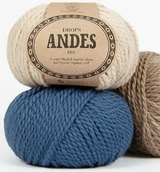 Fil à tricoter Drops Andes Fil à tricoter Mix 0519 Dark Grey - 2