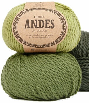 Fios para tricotar Drops Andes Uni Colour 3145 Powder Pink - 2