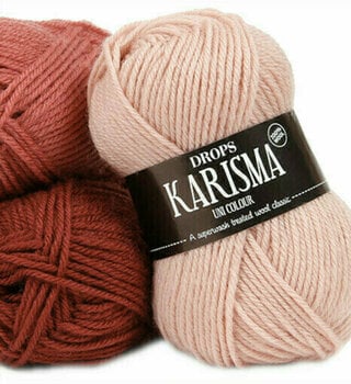 Fios para tricotar Drops Karisma Uni Colour 71 Silver Pink - 2