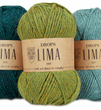 Knitting Yarn Drops Lima Mix 9018 Sea Green Knitting Yarn - 2