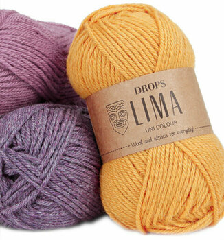 Fire de tricotat Drops Lima Uni Colour 3145 Powder Pink - 2