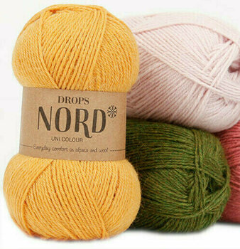 Knitting Yarn Drops Nord Uni Colour 12 Powder Pink - 2