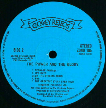 Vinyl Record Cockney Rejects - The Power & The Glory (LP) - 4