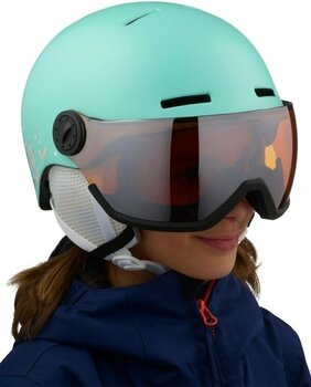 Ski Helmet Salomon Grom Visor Aruba Glossy/Tonic Orange M (53-56 cm) Ski Helmet - 2
