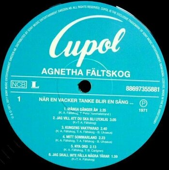 Disco in vinile Agnetha Faltskog - Nar En Vacker Tanke Blir En Sang (LP) - 2