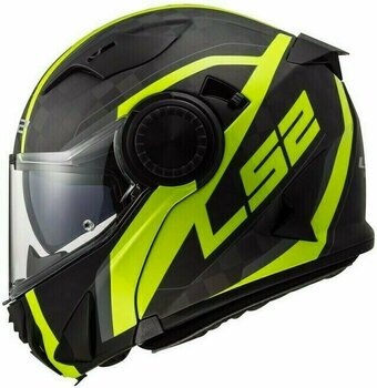 Helmet LS2 FF313 Vortex Carbon Matt Carbon Gloss H-V Yellow M Helmet - 2