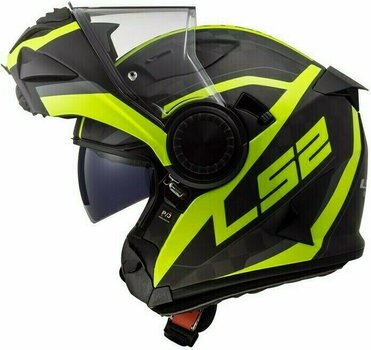 Helmet LS2 FF313 Vortex Carbon Matt Carbon Gloss H-V Yellow M Helmet - 3