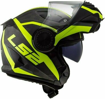 Helmet LS2 FF313 Vortex Carbon Matt Carbon Gloss H-V Yellow M Helmet - 7