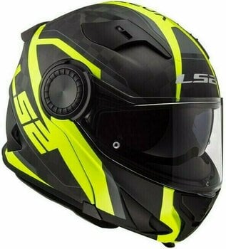 Helmet LS2 FF313 Vortex Carbon Matt Carbon Gloss H-V Yellow M Helmet - 10