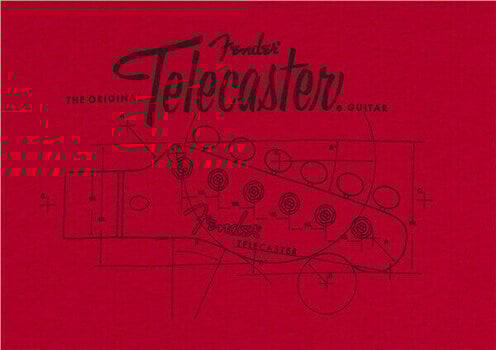 Majica Fender Tele Headstock Blueprint T-Shirt Red M - 2