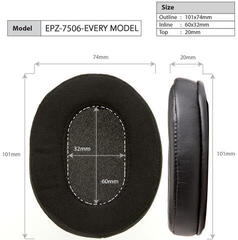 Fülpárna fejhallgató Earpadz by Dekoni Audio EPZ-7506-PU  ATH-M Series- MDR-V7506 Black Fülpárna fejhallgató - 4