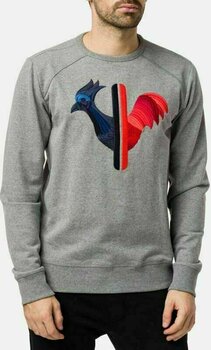 T-shirt de ski / Capuche Rossignol Sweat Rooster EMB Heater Grey M Sweatshirt à capuche - 3