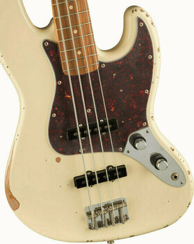 E-Bass Fender 60th Anniversary Road Worn Jazz Bass Olympic White - 3