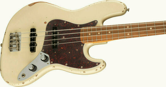 Basse électrique Fender 60th Anniversary Road Worn Jazz Bass Olympic White - 4