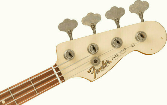 Elektrická baskytara Fender 60th Anniversary Road Worn Jazz Bass Olympic White - 5