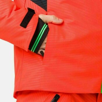 Ski Jacket Rossignol Aeration Neon Red M - 5