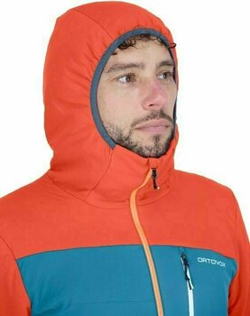 Ski Jacket Ortovox Swisswool Zebru M Desert Orange L - 3