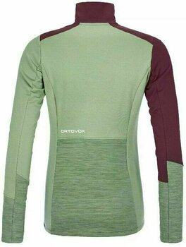 Hanorace Ortovox Fleece Light Zip Neck W Green Forest Blend M Hanorace - 2