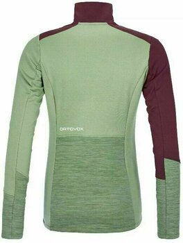 Majica s kapuljačom na otvorenom Ortovox Fleece Light Zip Neck W Green Forest Blend L Majica s kapuljačom na otvorenom - 2