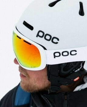 Ski Goggles POC Fovea Mid Clarity Hydrogen White/Spektris Orange Ski Goggles - 5