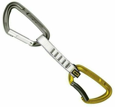 Climbing Carabiner Singing Rock Colt 16 Quickdraw Grey-Yellow Solid Straight/Solid Bent Gate - 2