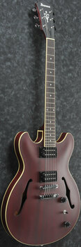 Halbresonanz-Gitarre Ibanez AS53-TRF Transparent Red Flat - 4
