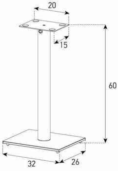 Hi-Fi Speaker stand Sonorous SP 100 White Stand - 2