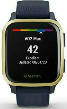 Smart hodinky Garmin VENU SQ Music Navy/Light Gold - 5