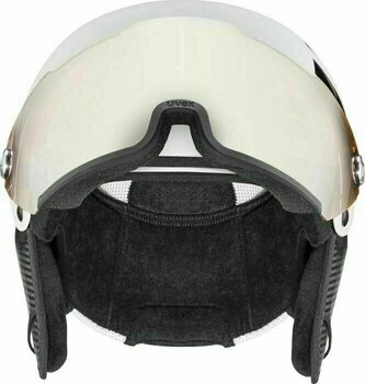 Lyžařská helma UVEX Hlmt 500 Visor White/Black Mat 52-55 cm Lyžařská helma - 3