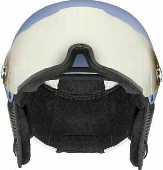 Lyžařská helma UVEX Hlmt 500 Visor Dust Blue Mat 52-55 cm Lyžařská helma - 2