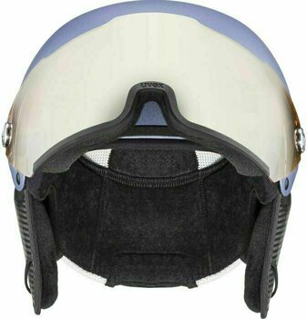 Ski Helmet UVEX Hlmt 500 Visor Dust Blue Mat 55-59 cm Ski Helmet - 2