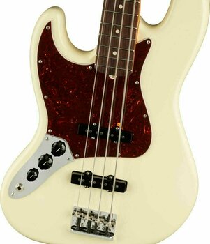 Basse électrique Fender American Professional II Jazz Bass RW LH Olympic White - 4