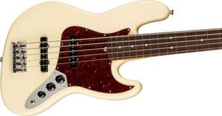 5-струнна бас китара Fender American Professional II Jazz Bass V RW Olympic White 5-струнна бас китара - 2