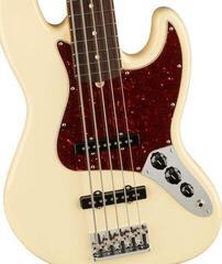 5-струнна бас китара Fender American Professional II Jazz Bass V RW Olympic White 5-струнна бас китара - 3