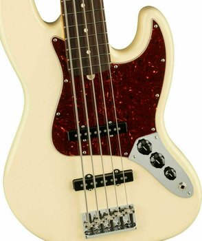 5-saitiger E-Bass, 5-Saiter E-Bass Fender American Professional II Jazz Bass V RW Olympic White - 4