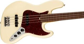 Fretless E-Bass Fender American Professional II Jazz Bass RW FL Olympic White Fretless E-Bass - 2