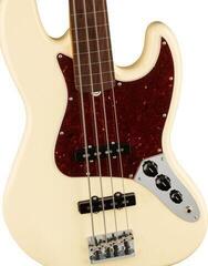 Fretless E-Bass Fender American Professional II Jazz Bass RW FL Olympic White Fretless E-Bass - 3