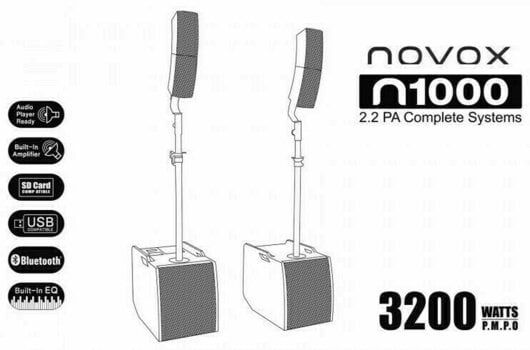 Hordozható PA hangrendszer Novox n1000 Hordozható PA hangrendszer - 12