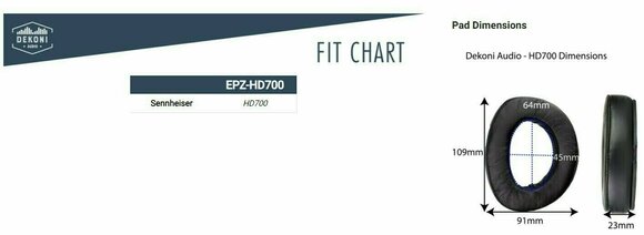 Paraorecchie per le cuffie Dekoni Audio EPZ-HD700-HYB Paraorecchie per le cuffie  HD700 Nero - 6